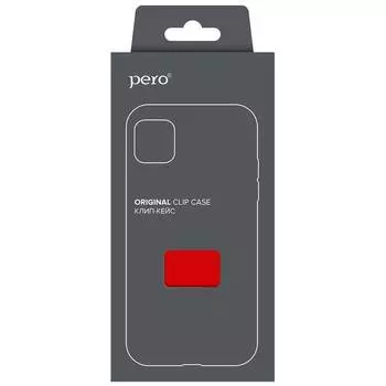 Чехол клип-кейс PERO софт-тач для Apple iPhone SE 2020 красный