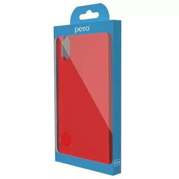 Чехол клип-кейс PERO софт-тач для Realme C20 красный