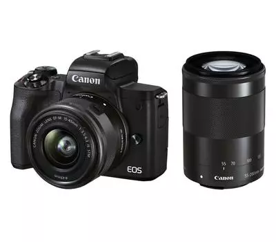 Цифровой фотоаппарат Canon EOS M50 Mark II kit 15-45 IS STM + 55-200 Black