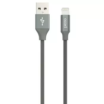 Дата-кабель PERO DC-02 8-pin Lightning, 2.4А, 1м, серый