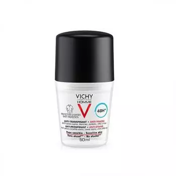 Дезодорант-антиперспирант ролик Vichy Homme 48 часов, 50 мл, мужской, для чувствительной кожи