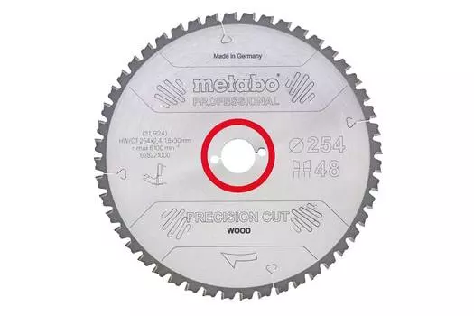 Диск пильный Metabo HW/CT 254x30 60WZ 628222000