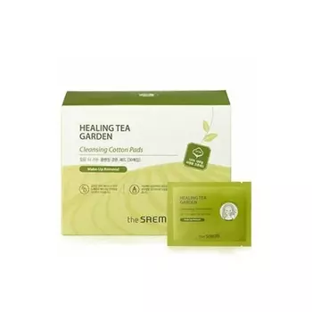 Диски хлопковые влажные очищающие The Saem Healing Tea Garden Cleansing Cotton Pads 7мл*30