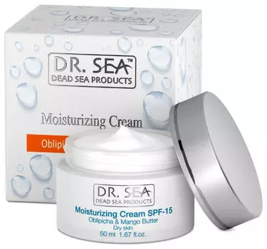 Dr. Sea Увлажняющий крем для лица с маслом облепихи и экстрактом манго SPF15 (7290015816625) 50 мл