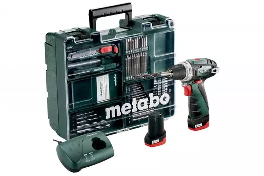 Дрель-шуруповерт аккумуляторная Metabo PowerMaxx BS Basic Set 2x2.0 600080880