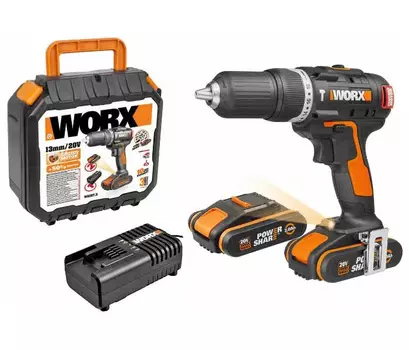 Дрель-шуруповерт аккумуляторная ударная Worx WX367.3