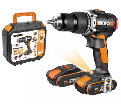 Дрель-шуруповерт аккумуляторная ударная Worx WX373