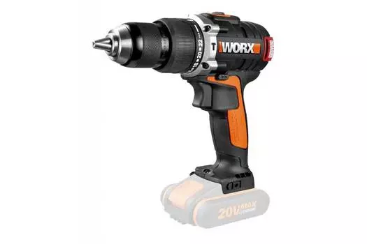 Дрель-шуруповерт аккумуляторная WORX WX354.9 ударная, 20В, 60Нм, бесщеточная, без АКБ и ЗУ