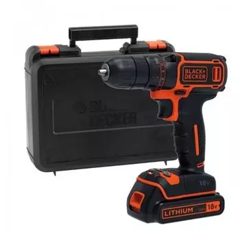 Дрель-шуруповерт Black &amp; Decker BDCDC18KB-QW аккум. патрон:быстрозажимной