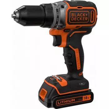 Дрель-шуруповерт Black &amp; Decker BL186KB-QW 18Вт аккум. патрон:быстрозажимной (кейс в комплекте)