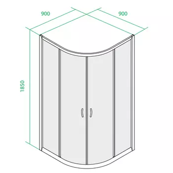 Двери душевые Iddis Glass TF90WL