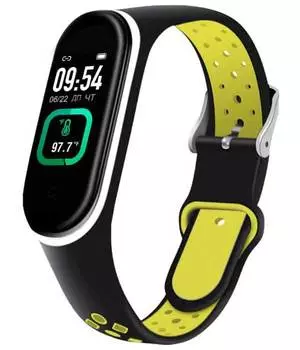 Фитнес-браслет Smarterra FitMaster Ton TFT (SMFT-T06) черный/черный/желтый