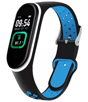 Фитнес-браслет Smarterra FitMaster Ton TFT (SMFT-T08) черный/черный/синий