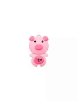 Флешка 16GB Mirex Pig, USB 2.0, Розовый