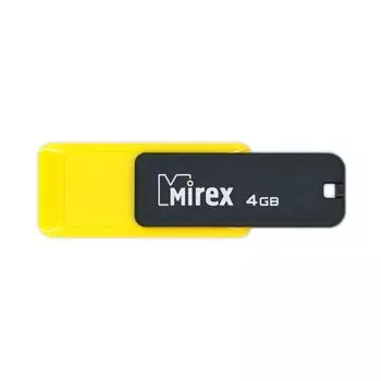 Флешка 4GB Mirex City, USB 2.0, Желтый (13600-FMUCYL04)