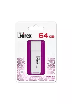 Флешка MIREX LINE (64 Gb) WHITE