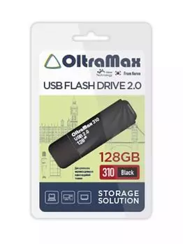 Флешка OltraMax 128Gb 310 2.0 Black OM-128GB-310-Black