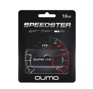 Флешка QUMO Speedster 3.0 (16GB) Black