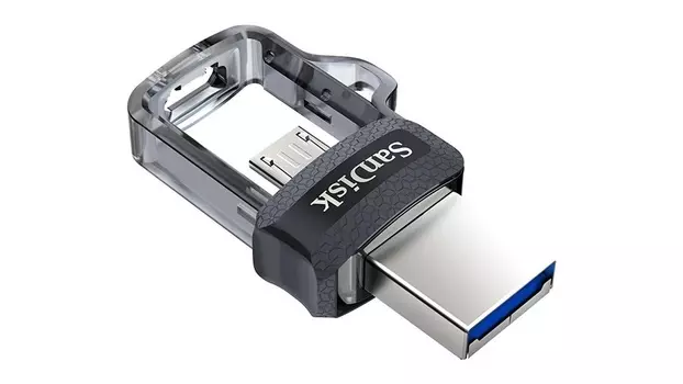 Флешка SanDisk Ultra Dual Drive m3.0 16GB Grey &amp; Silver