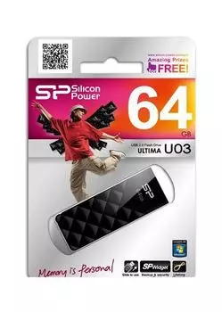 Флешка Silicon Power 64Gb Ultima U03 SP064GBUF2U03V1K USB2.0 черный