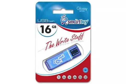Флешка SmartBuy 16Gb Glossy blue USB 2.0