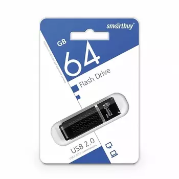 Флешка SmartBuy 64Gb Quartz black USB 2.0