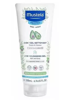 Гель для купания Mustela Bebe два в одном 200мл туба