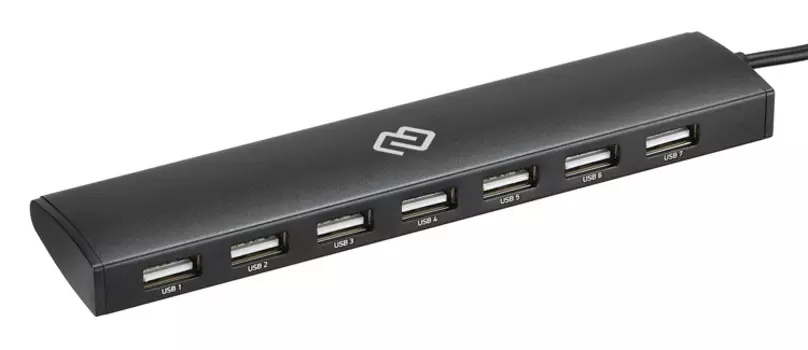 Хаб-разветвитель USB-C Digma HUB-7U2.0-UC-B 7порт. черный