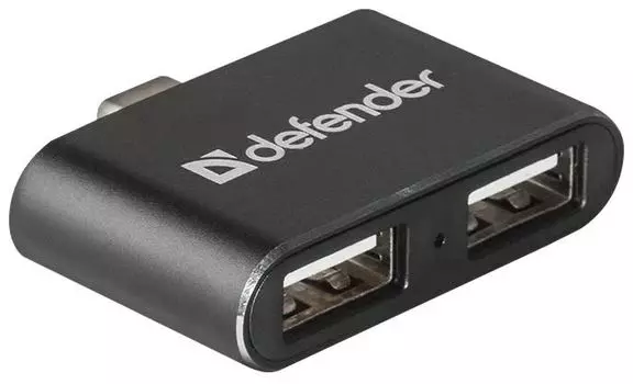 Хаб-разветвитель USB Defender Quadro Dual USB 3.1 Type-C - USB 2.0 2-ports 83207