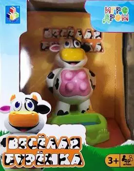 Игра настольная 1TOY ИГРОДРОМ "Весёлая бурёнка".