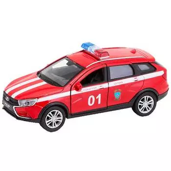 Игрушка модель машины 1:34-39 LADA VESTA SW CROSS пожарная охрана