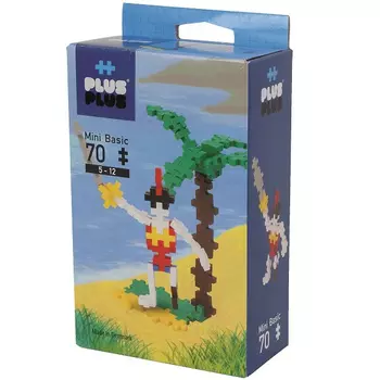 Игрушка Plus Plus Разноцветный конструктор для создания 3D моделей, пират кор.