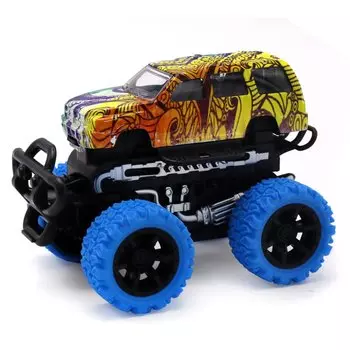 Инерционная пожарная машинка die-cast с синими колесами