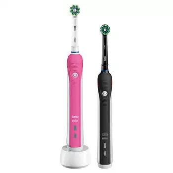 Электрическая зубная щетка Oral-B Smart 4 4900, черный/розовый