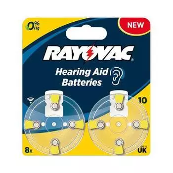 Элемент питания RAYOVAC ACOUSTIC Type 10 блистер 8шт