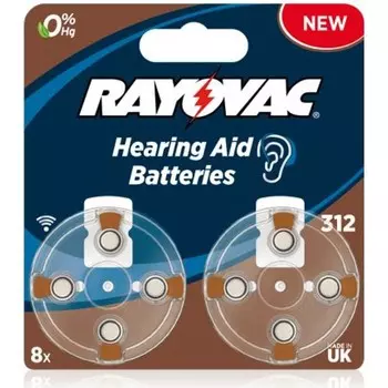 Элемент питания RAYOVAC ACOUSTIC Type 312 блистер 8шт
