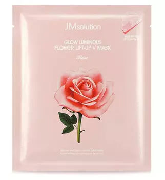 JMsolution Лифтинг-маска для V зоны с розой Glow Luminous Flower Lift-up V Mask Rose(25).