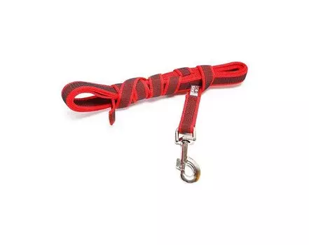 JULIUS-K9 поводок для собак Color &amp; Gray Super-grip 2/300см, без ручки, до 50 кг, красно-серый