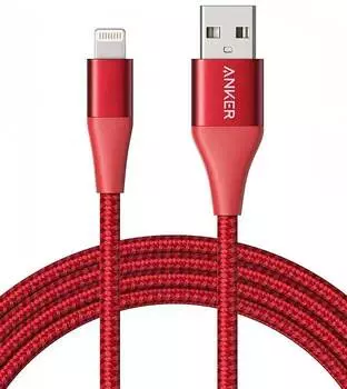 Кабель Anker Powerline+ II with lightning connector 1.8 м. B2C - UN Red Iteration 1