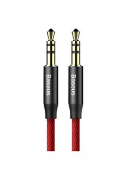 Кабель Baseus Yiven Audio Cable M30 Jack 3.5mm - Jack 3.5mm 1.5m Red-Black (CAM30-C91)