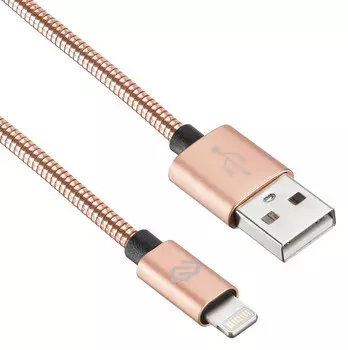 Кабель Digma USB A (m) Lightning (m) 1.2м розовое золото