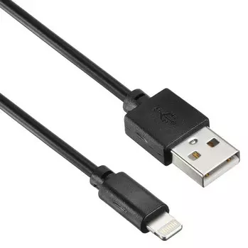 Кабель Digma USB A (m) Lightning (m) 2м черный