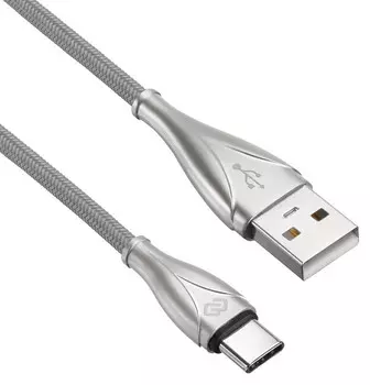 Кабель Digma USB A (m) USB Type-C (m) 3м серебристый