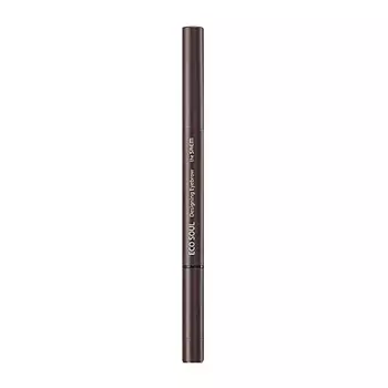 Карандаш для бровей 3 в1 The Saem Eco Soul Designing Eyebrow 02 Dark Brown 0,2гр+0,12гр
