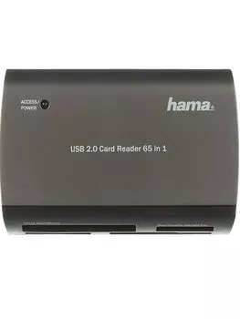 Карт-ридер USB2.0 Hama H-49009 серебристый