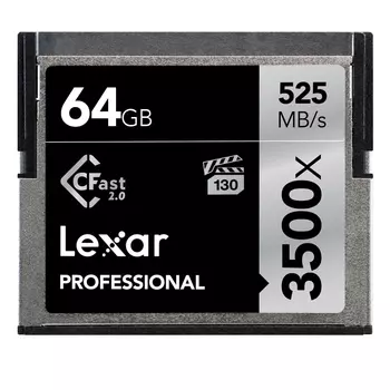 Карта Памяти CFast 2.0 64Gb Lexar Professional 3500x (525/445 MB/s)
