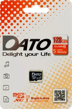 Карта памяти Dato microSDXC 128Gb Class10 DTTF128GUIC10