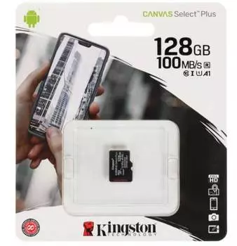 Карта памяти Kingston microSDXC 128Gb Class10 SDCS2/128GBSP w/o adapter