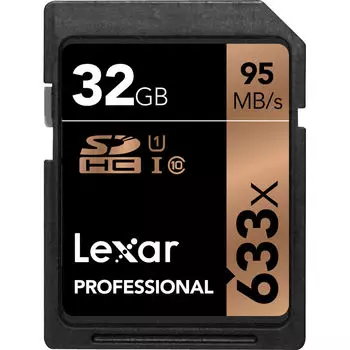 Карта памяти Lexar Professional 32Gb 633x SDHC Class 10 UHS-I U1 (95/10 MB/s)