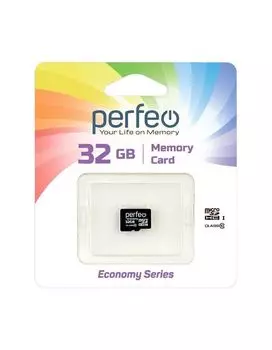 Карта памяти Perfeo microSDHC Class 10 32GB (PF32GMCSH10ES)